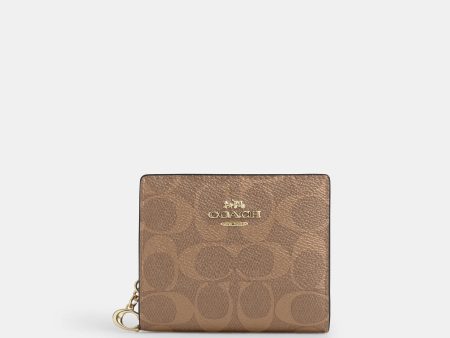 Coach Cartera Snap en Signature Canvas *bajo pedido* Online now