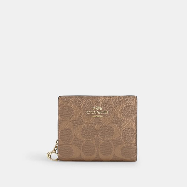 Coach Cartera Snap en Signature Canvas *bajo pedido* Online now