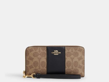 Coach Cartera Long Zip Around en Signature Canvas *bajo pedido* Discount