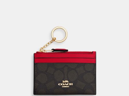 Coach Cartera Mini Skinny Id Case en Signature Canvas *bajo pedido* on Sale