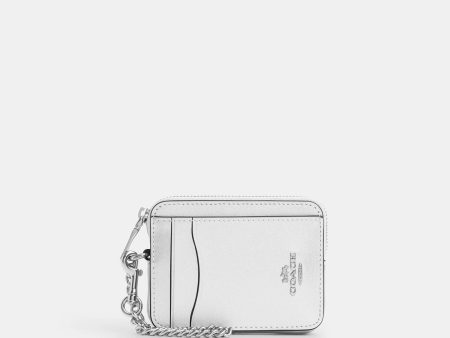 Coach Cartera Zip Card Case Metálica *bajo pedido* Cheap