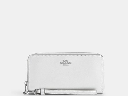 Coach Cartera Long Zip Around Metálica *bajo pedido* Discount