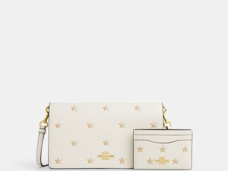 Coach Cartera Anna Foldover y Card Case Boxed Set Estrellas  *en existencia* Sale