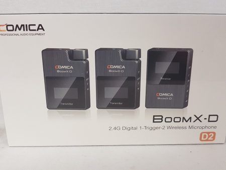 NEW SEALED, COMICA BoomX-D D2, 2.4G Digital 1-Trigger-2 Wireless Microphone Sale