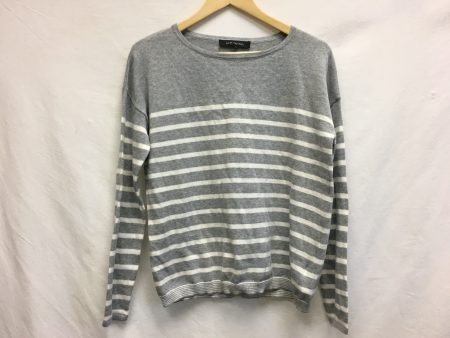 New Pink Tartan Stripe Crew Grey Stripe Small Discount