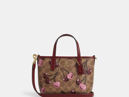 Coach Bolsa City Mini Tote Print Cherry en Signature Canvas *bajo pedido* For Cheap