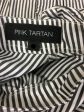 New PINK TARTAN Stripe  Ruffle Long Sleeve Top Black White Size 8 For Sale