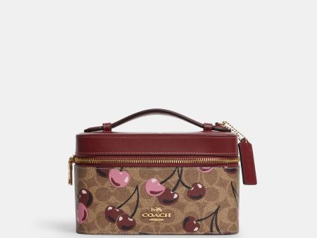 Coach Bolsa Cosmetic Case Print Cherry en Signature Canvas *bajo pedido* Online now