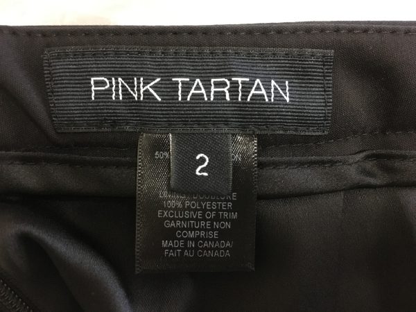 New Pink Tartan Tech Lite Pencil Skirt Black 2 For Discount