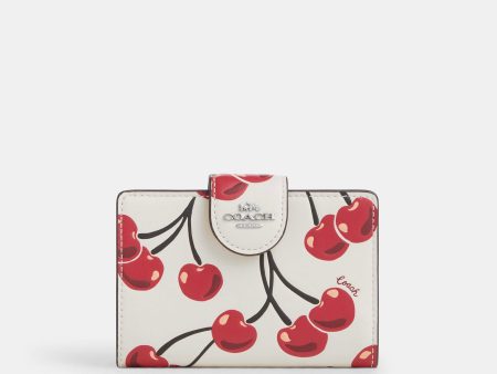 Coach Cartera Medium Corner Zip Print Cherry *bajo pedido* Sale