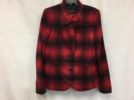 New Pink Tartan, Flannel Blazer Red Black 8 on Sale