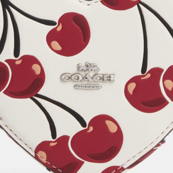 Coach Cartera Hear Coin Case Print Cherry *bajo pedido* For Discount